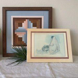 Vintage Native American art from Navajo Nation artist